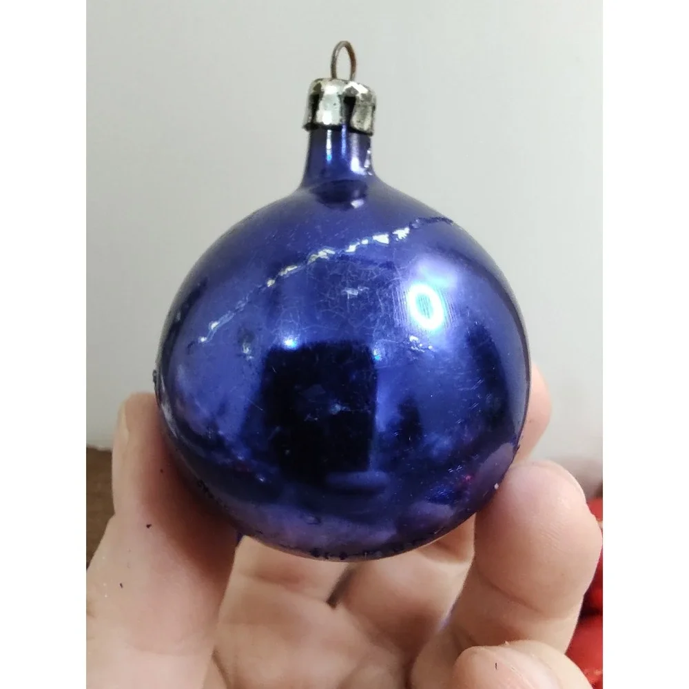 Vintage Mercury Glass Ball Christmas Ornaments 1 25